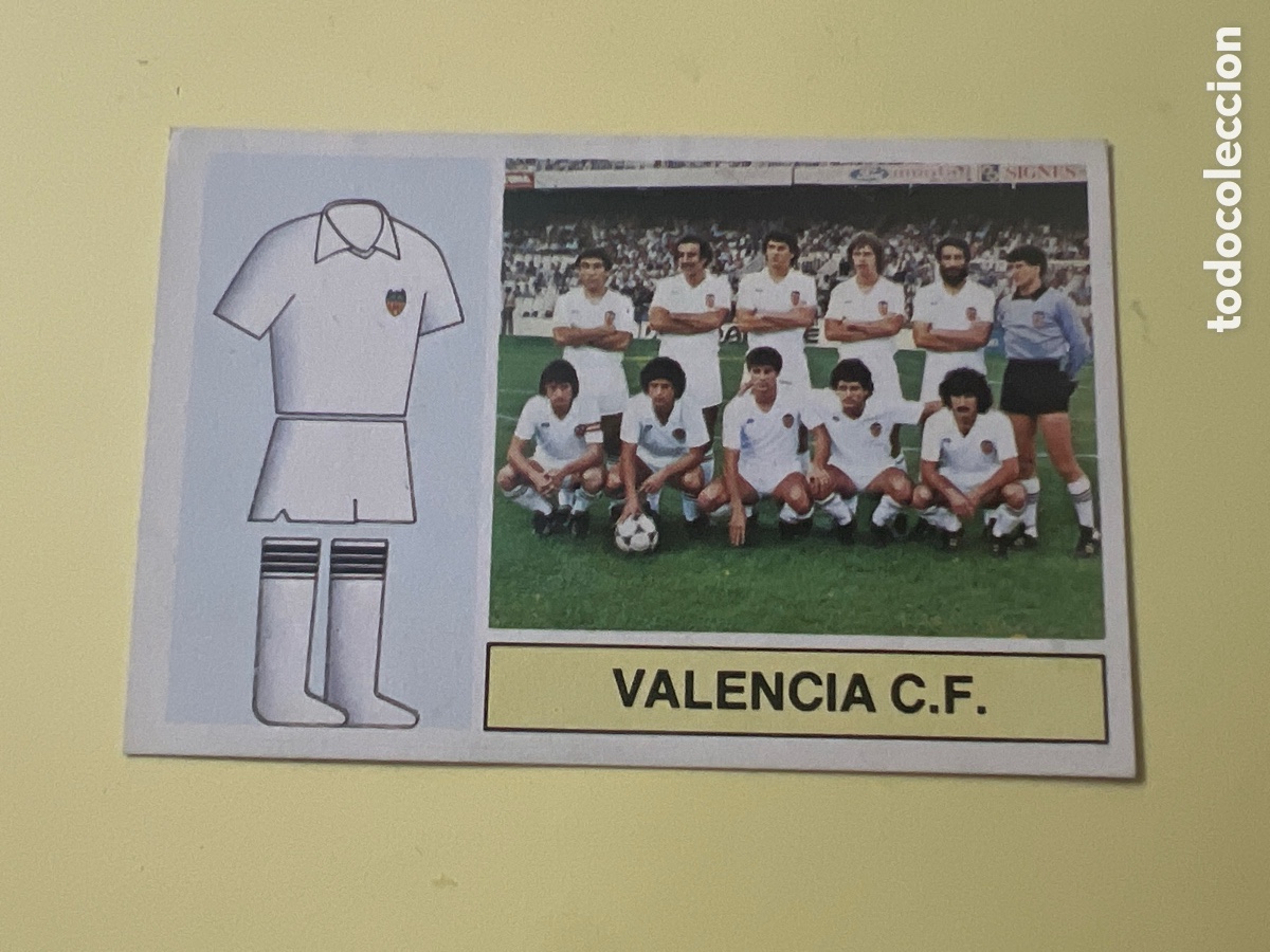 Cromos de F&uacute;tbol: C348. VALENCIA ALINEACION ESTE 1982 1983 CROMO FUTBOL LIGA 82 83 - SIN PEGAR