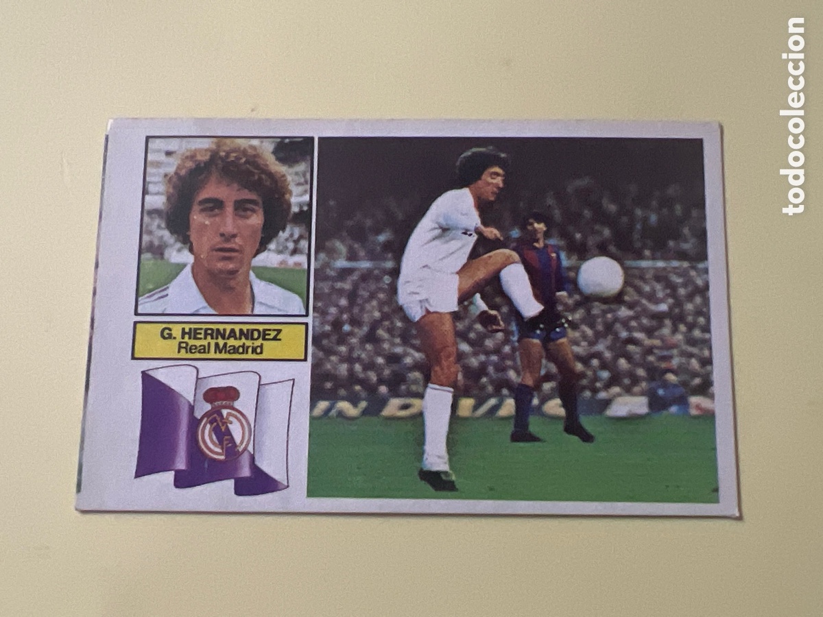Cromos de F&uacute;tbol: C486. G. HERNANDEZ REAL MADRID LIGA ESTE 1982/83 82 83 SIN PEGAR NUNCA PEGADO