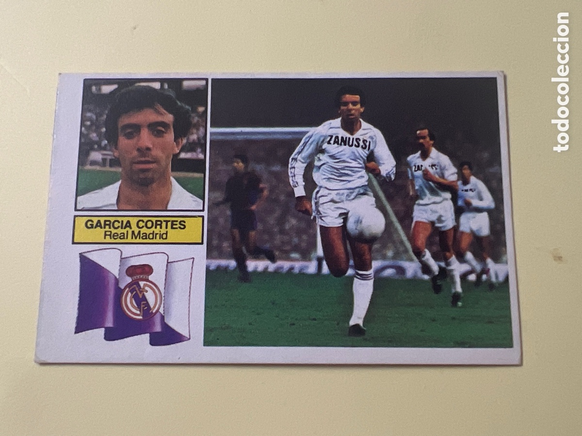 Cromos de F&uacute;tbol: C500K. GARCIA CORTES REAL MADRID LIGA ESTE 1982 1983 82 83 NUNCA PEGADO SIN PEGAR