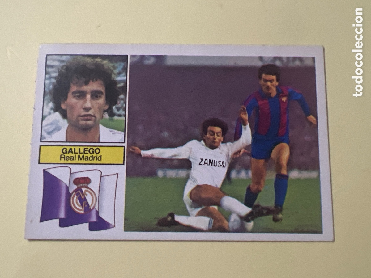 Cromos de F&uacute;tbol: C10. GALLEGO REAL MADRID LIGA ESTE 1982 1983 82 83 NUNCA PEGADO SIN PEGAR
