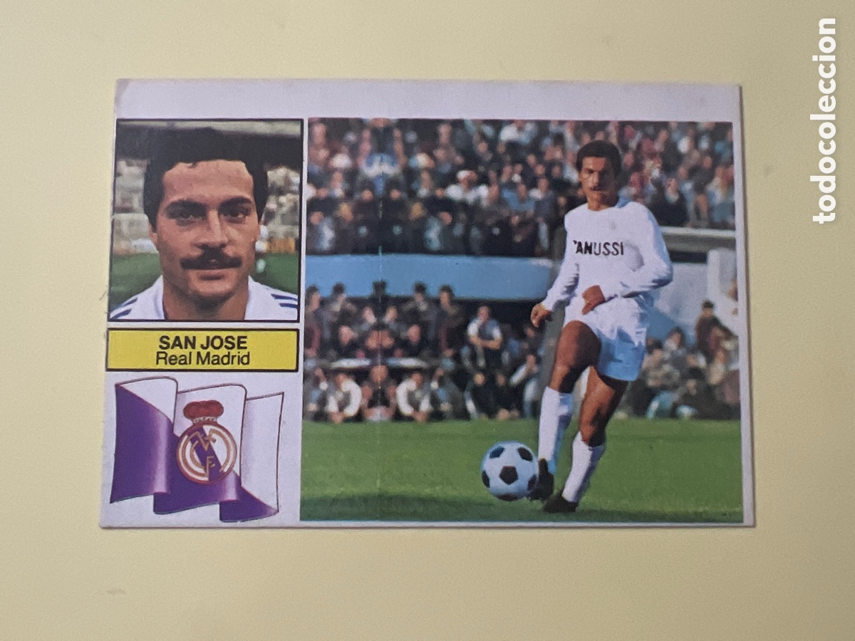 Cromos de F&uacute;tbol: C21A. SAN JOSE. REAL MADRID. SIN PEGAR. ED. ESTE. LIGA 82/83. 1982/83. 1982/83.