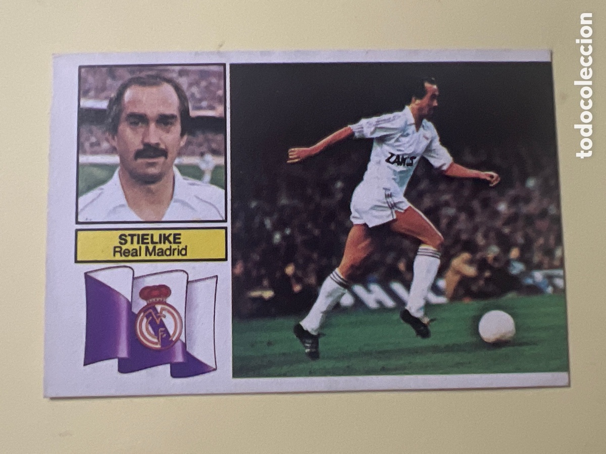 Cromos de F&uacute;tbol: C28. CROMO LIGA ESTE 82 83 STIELIKE REAL MADRID. SIN PEGAR NUNCA PEGADO