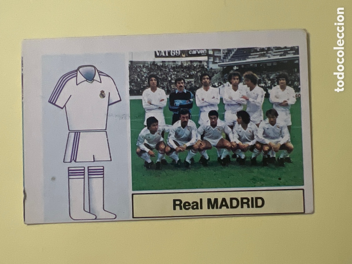 Cromos de F&uacute;tbol: C29. Ed Este nunca pegado sin pegar liga 82 83 1982 ALINEACION REAL MADRID