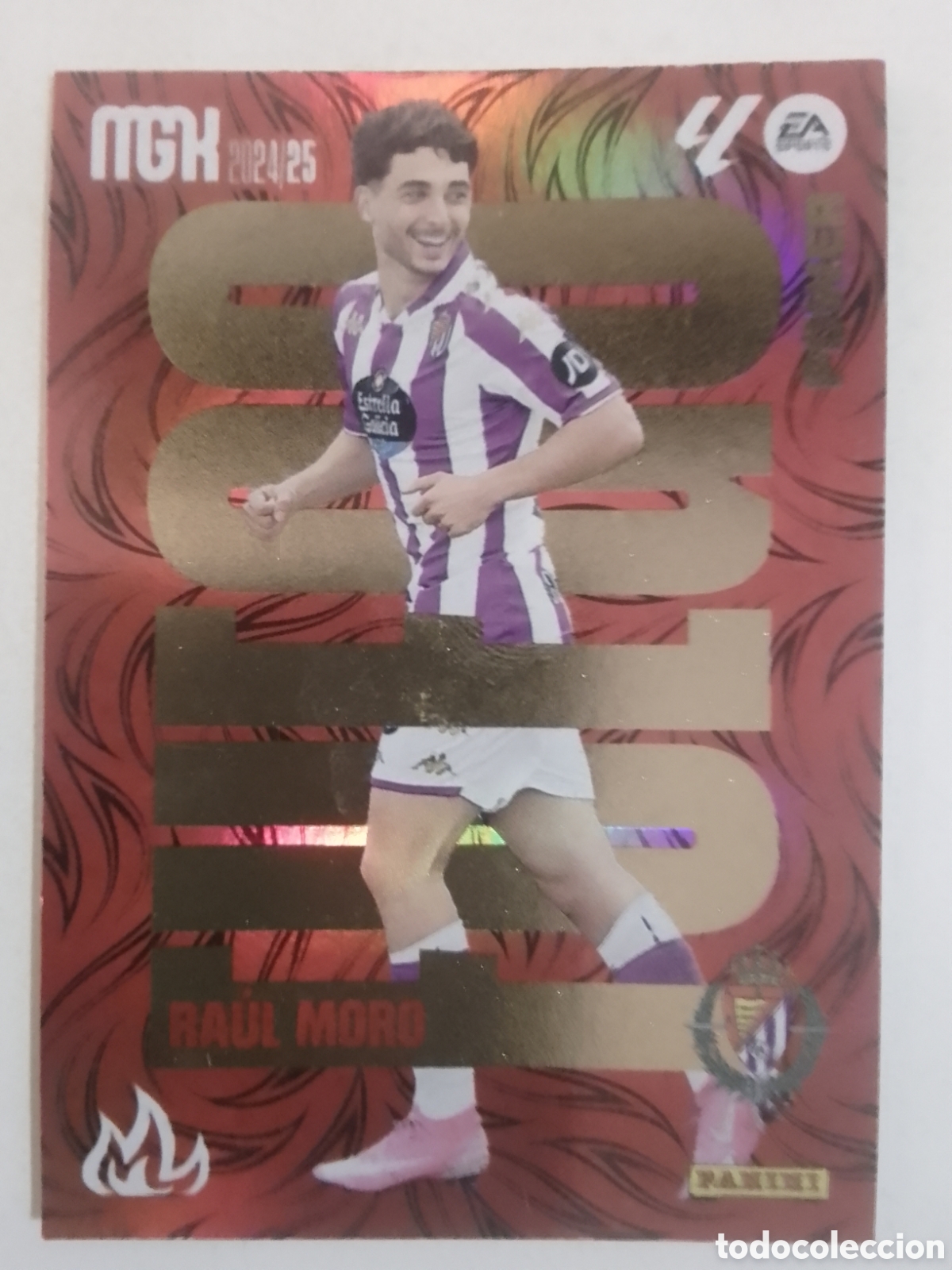 Cromos de F&uacute;tbol: Megacracks 2024-25 P 501 Ra&uacute;l Moro &bull; Valladolid. FUEGO POWER