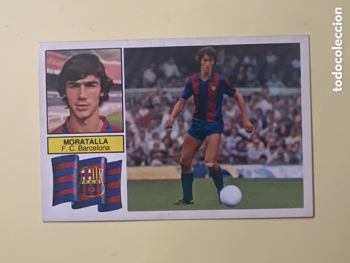 Cromos de F&uacute;tbol: C48. CROMO LIGA ESTE 82 83 MORATALLA FC BARCELONA. SIN PEGAR NUNCA PEGADO