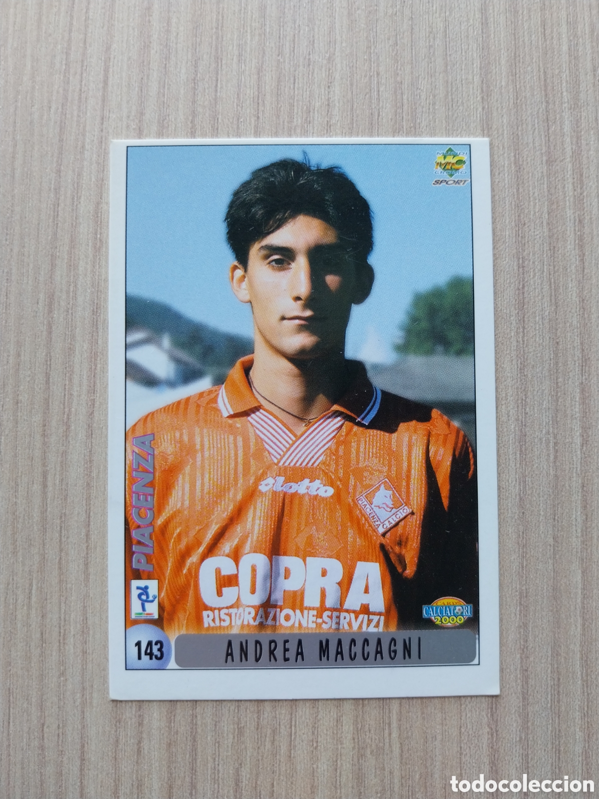 Cromos de F&uacute;tbol: ANDREA MACCAGNI FRANCESCO ZERBINI N&deg; 143 CALCIATORI 1999 2000 99 00 PIACENZA MUNDICROMO ITALIA