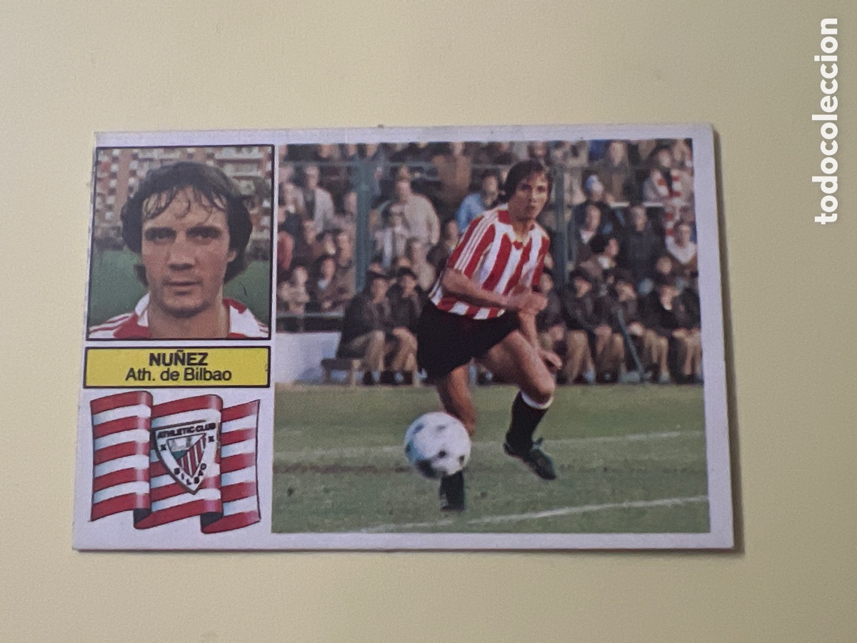 Cromos de F&uacute;tbol: C66. CROMO DE F&Uacute;TBOL NU&Ntilde;EZ DEL ATH.BILBAO SIN PEGAR LIGA ESTE 1982-1983/82-83