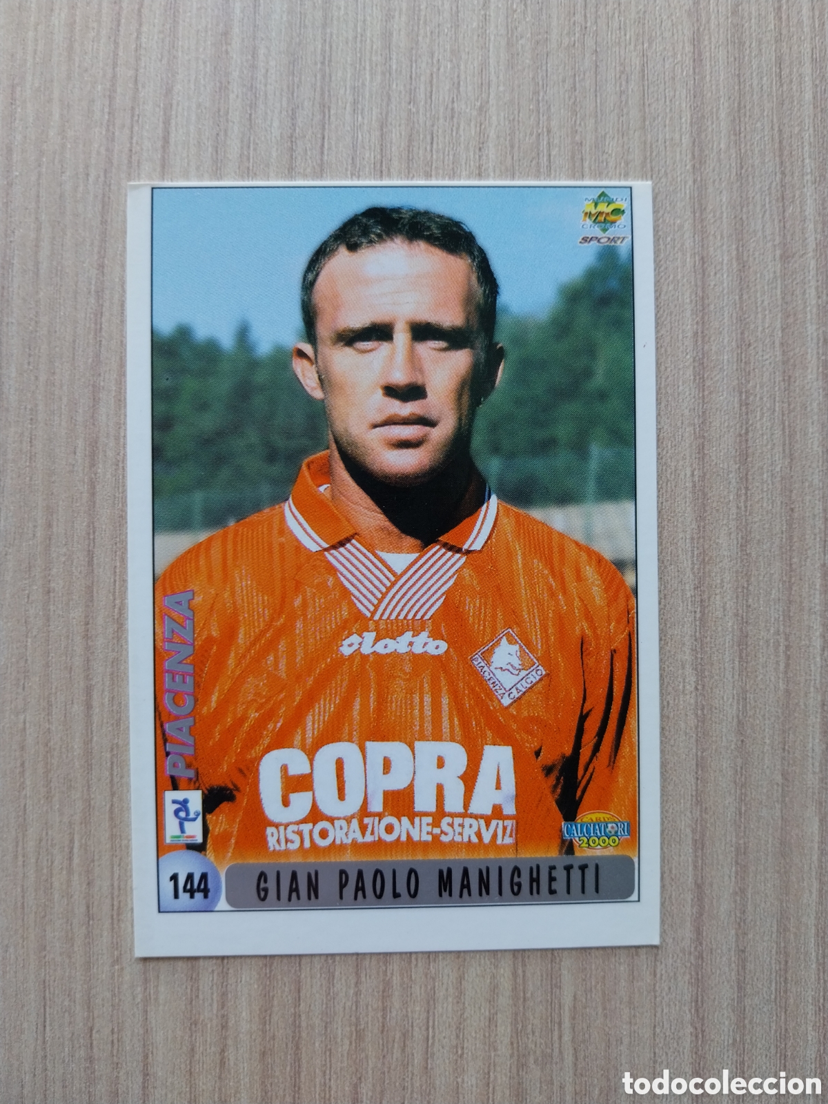 Cromos de F&uacute;tbol: GIAN PAOLO MANIGHETTI CHECK LIST N&deg; 144 CALCIATORI 1999 2000 99 00 PIACENZA MUNDICROMO ITALIA F&Uacute;TBOL