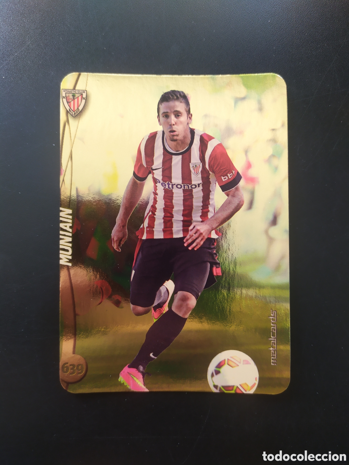 Cromos de F&uacute;tbol: Mundicromo fichas Liga 2014 2015 14 15 Muniain top brillo liso dorado n&deg; 639 Athletic Bilbao