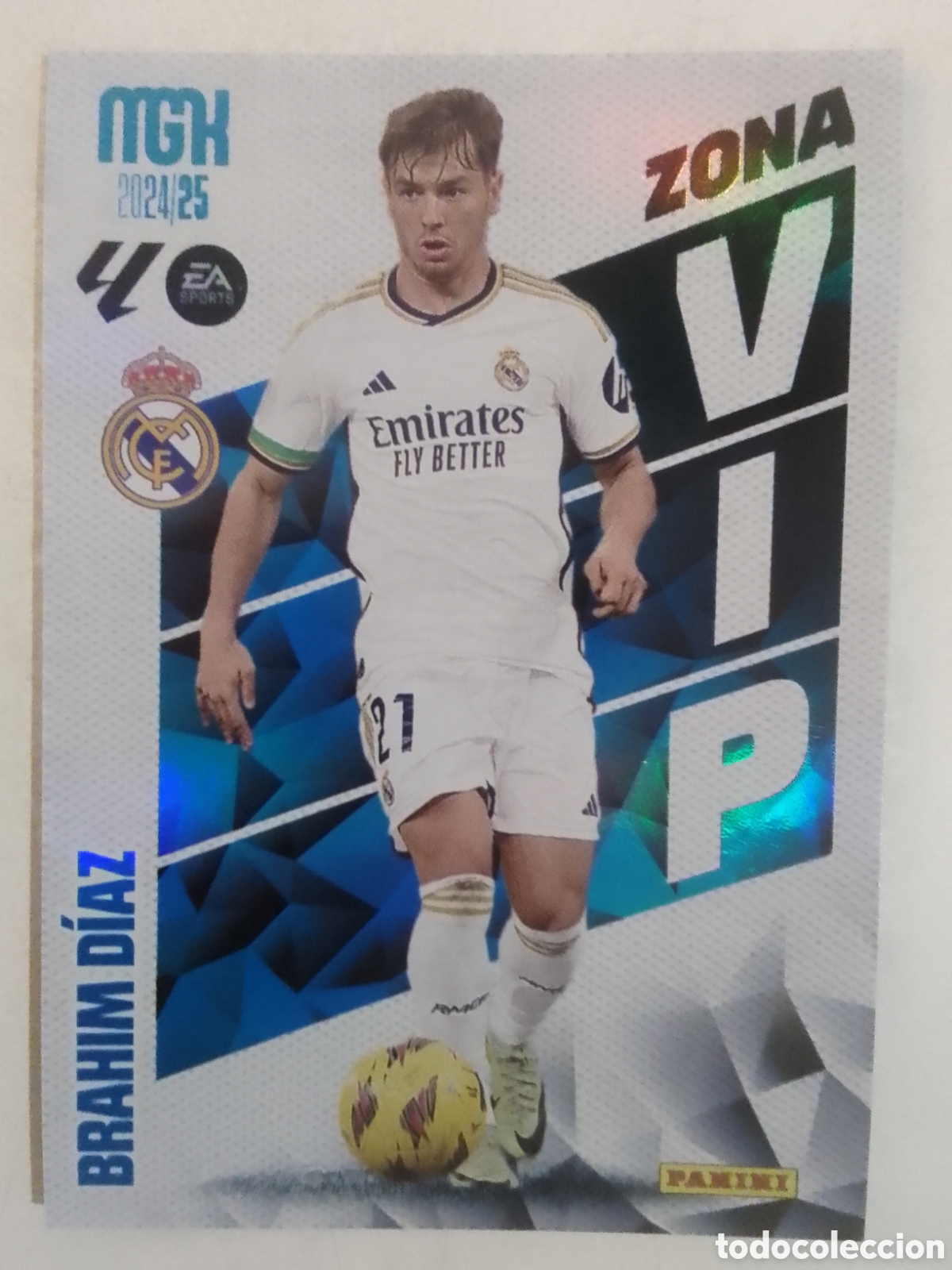 Cromos de F&uacute;tbol: Megacracks 2024-25 n&deg; 390 Brahim D&iacute;az &bull; Real Madrid. ZONA VIP.