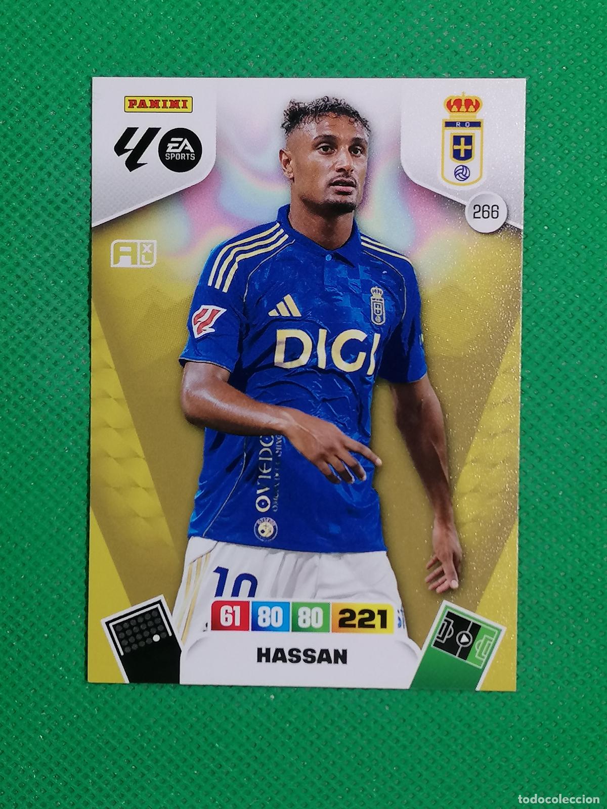 Cromos de F&uacute;tbol: 266 HASSAN REAL OVIEDO ⚽ LIGA ADRENALYN XL 2025 2026 25 26 ⚽