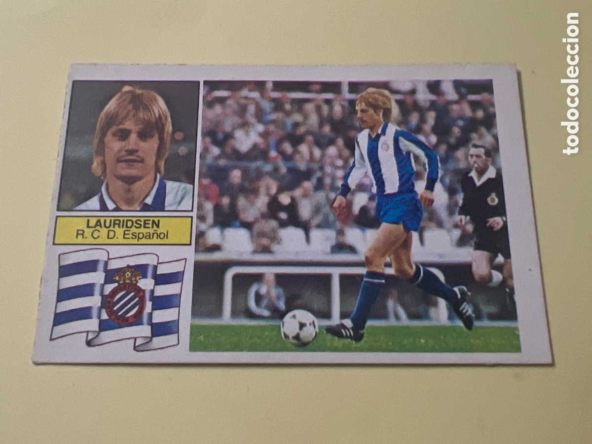 Cromos de F&uacute;tbol: C72. LAURIDSEN R. C. D. ESPA&Ntilde;OL LIGA ESTE 1982/1983 82 83 NUNCA PEGADO SIN PEGAR