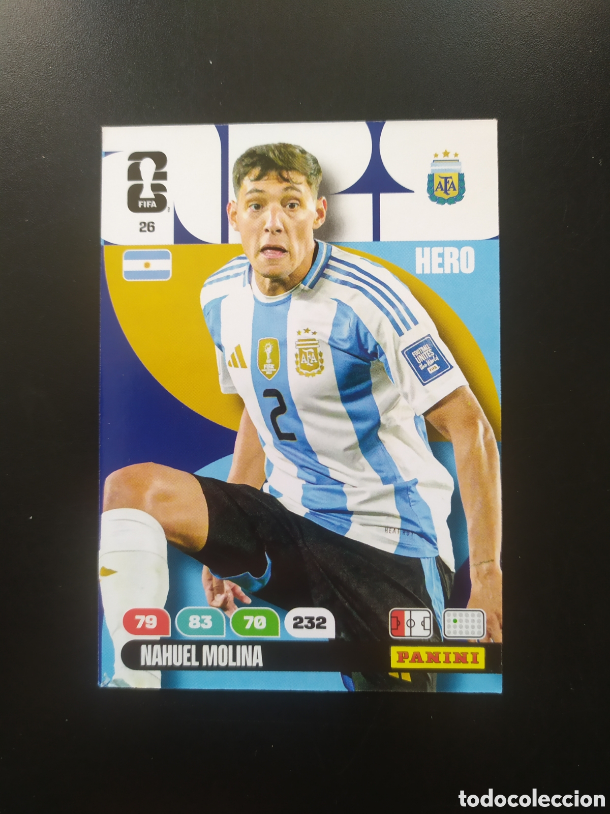 Cromos de F&uacute;tbol: Adrenalyn FIFA WORLD CUP 2026 panini Nahuel Molina n&deg; 26 Argentina