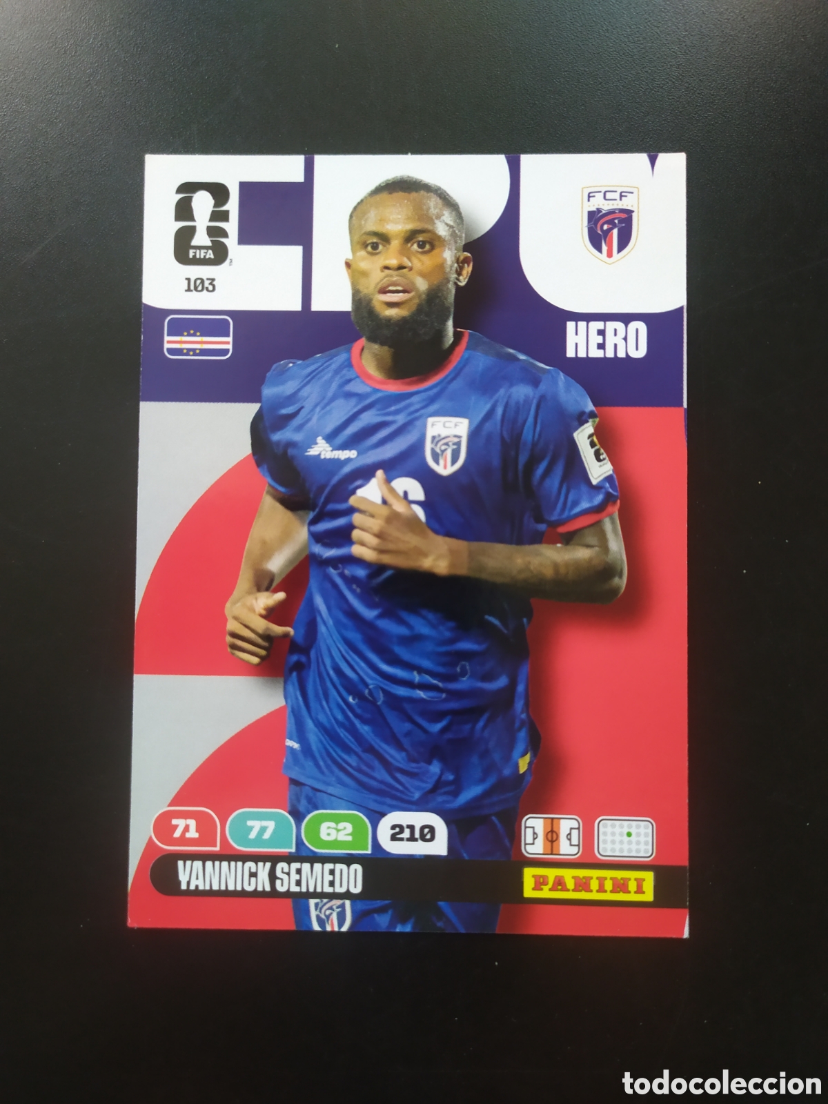 Cartes &agrave; collectionner de Football: Adrenalyn FIFA WORLD CUP 2026 panini Semedo n&deg; 103 Cabo Verde