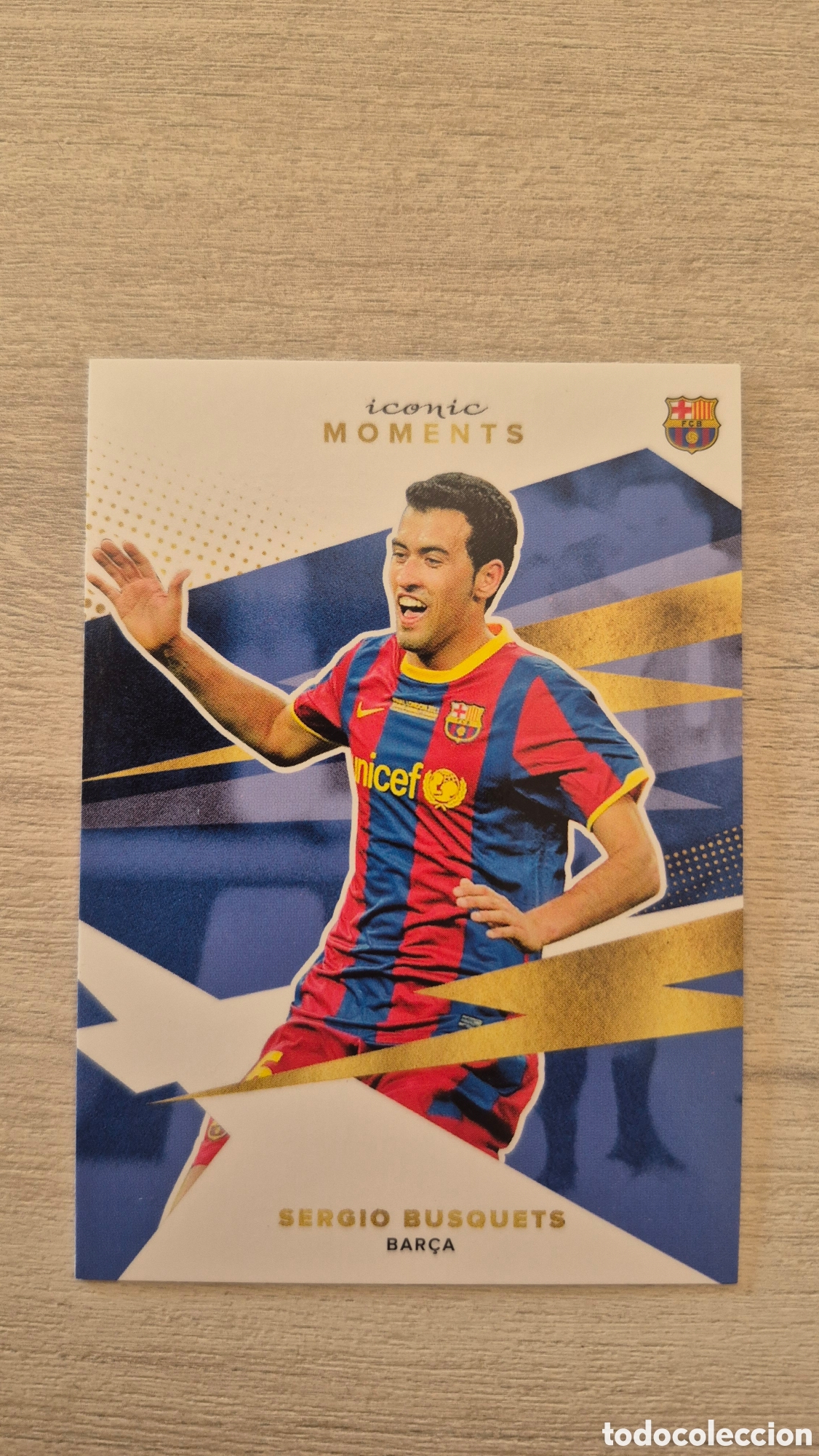 Cromos de F&uacute;tbol: N&deg;40 Iconic Moments Sergio Busquets Topps FC Barcelona 2021