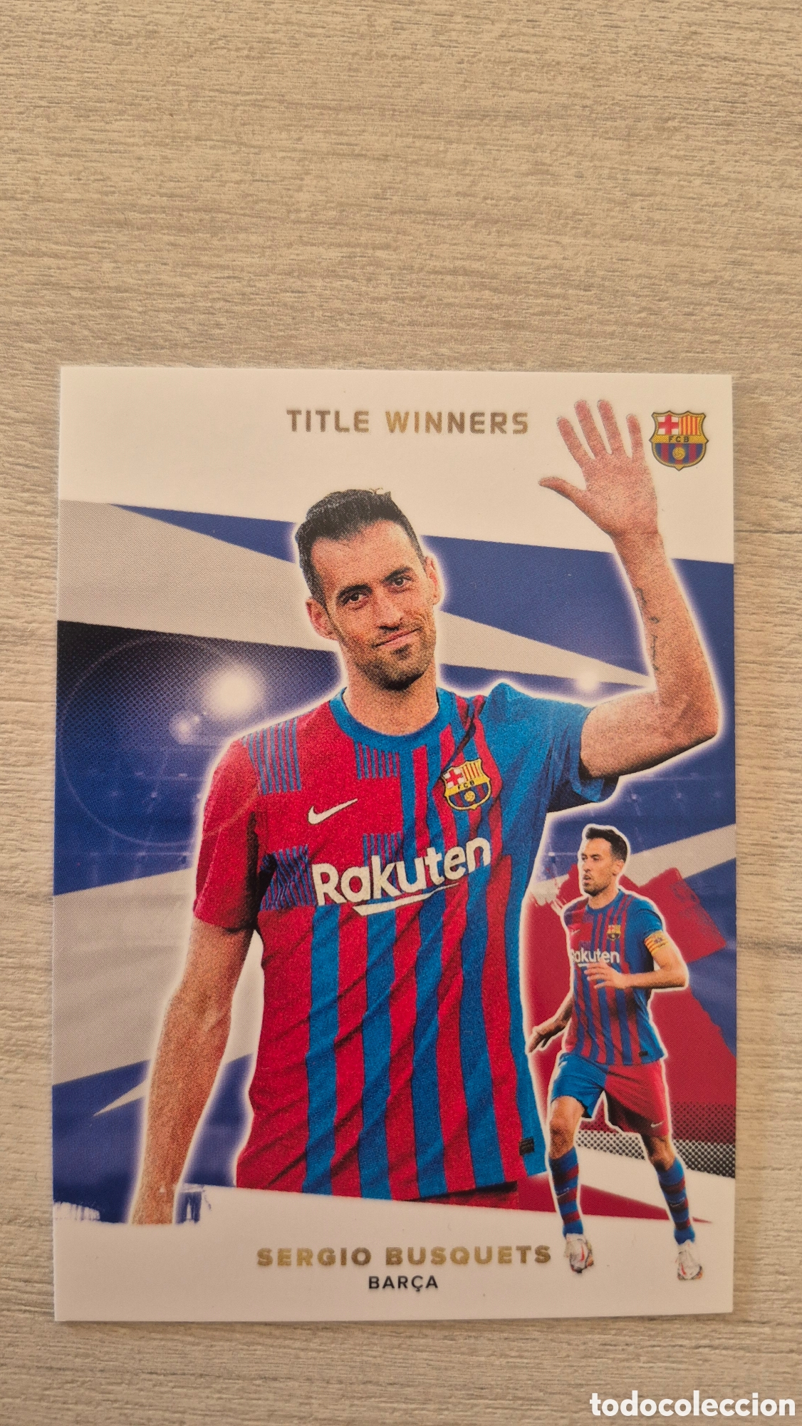 Figurine di Calcio: N&deg;43 Title Winners Sergio Busquets Topps FC Barcelona 2021