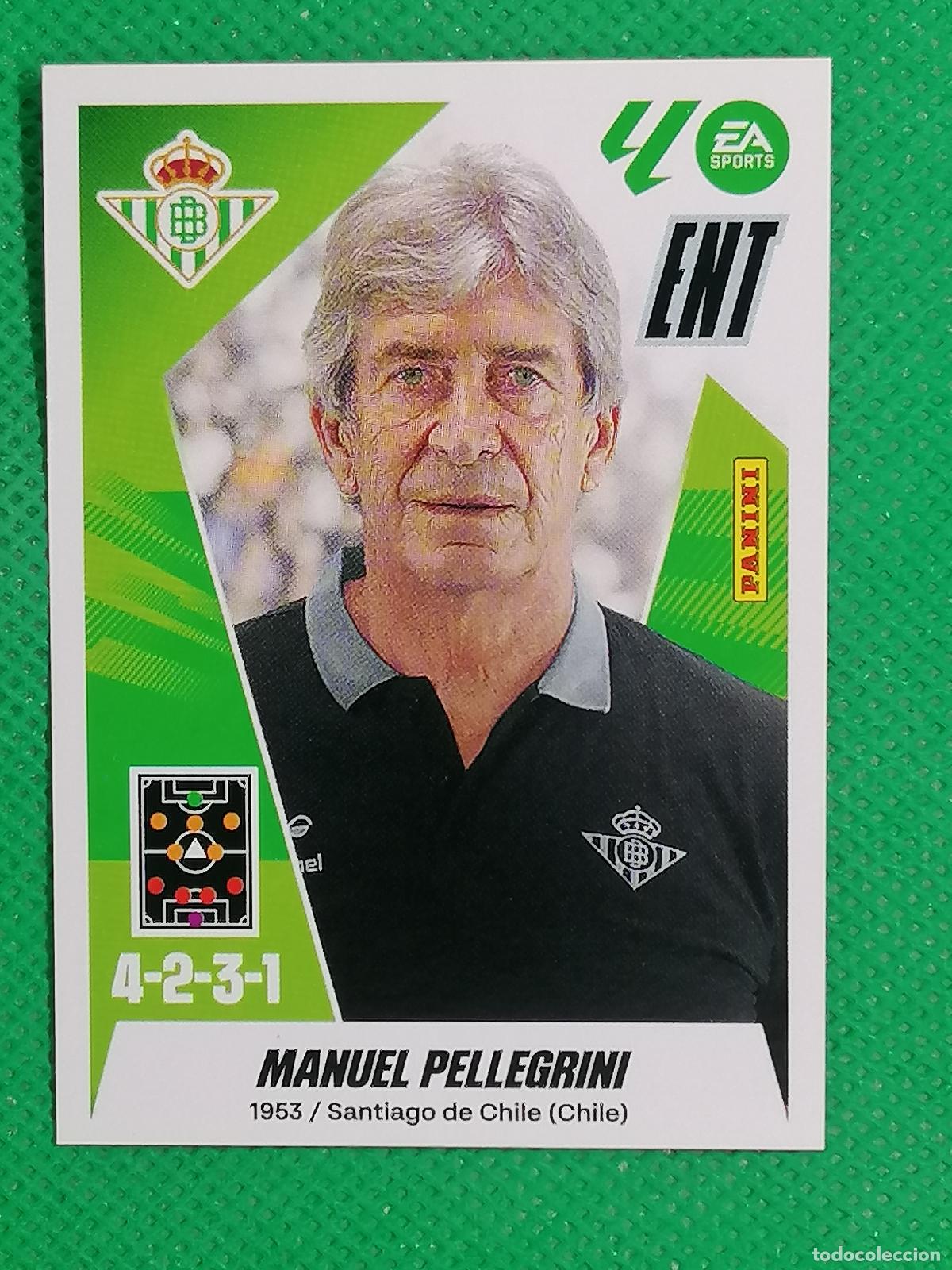 Cromos de F&uacute;tbol: 2 MANUEL PELLEGRINI ENTRENADOR BETIS ⚽ PANINI LIGA ESTE 25 26 2025 2026 ⚽