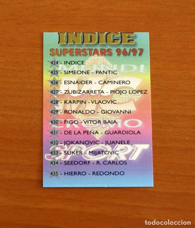 Cromos de F&uacute;tbol: Indice - Superstars - Mundicromo Las Fichas Liga de F&uacute;tbol 1996-1997-96-97