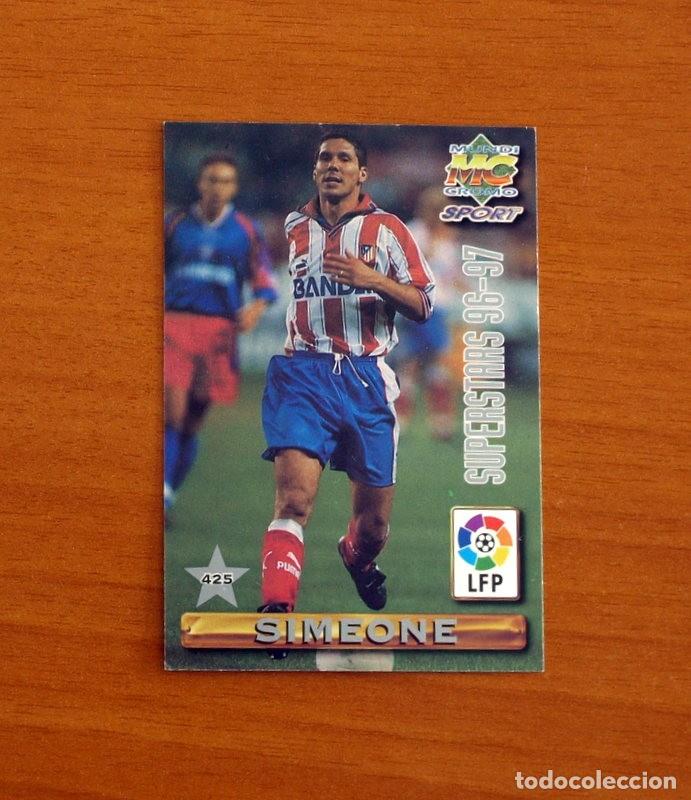 Cromos de F&uacute;tbol: Atl&eacute;tico de Madrid - N&ordm; 425 Simeone-Pantic Superstars -Mundicromo Las Fichas Liga 1996-1997-96-97