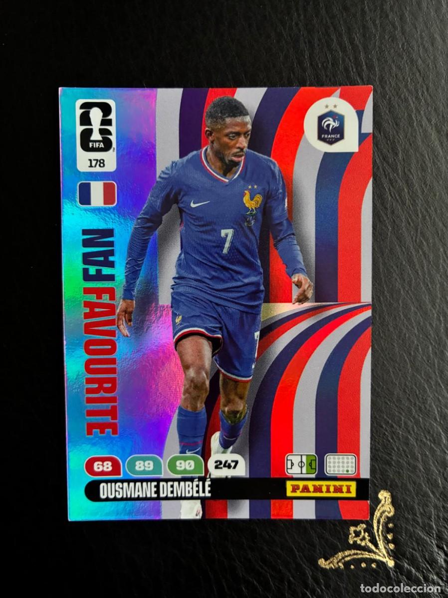 Cromos de F&uacute;tbol: 178 FAN FAVOURITE OUSMANE DEMBELE FRANCIA FIFA WORLD CUP ADRENALYN MUNDIAL 2026 26 PANINI