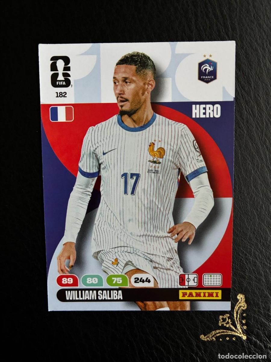 Cromos de F&uacute;tbol: 182 WILLIAM SALIBA FRANCIA FIFA WORLD CUP ADRENALYN MUNDIAL 2026 26 PANINI