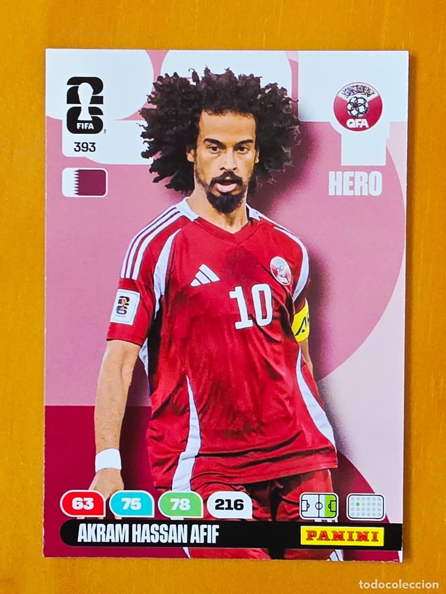 Cromos de F&uacute;tbol: 393 Akram Hassan Afif, Hero, Catar Qatar, Adrenalyn XL Fifa World Cup 2026 Mundial 26