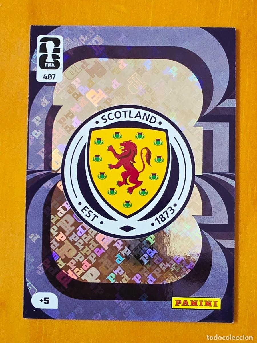 Cromos de F&uacute;tbol: 407 Escudo Logo Escocia, Panini Adrenalyn XL Fifa World Cup 2026 Mundial 26