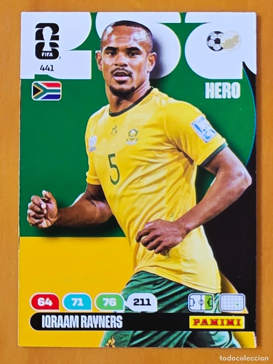 Cromos de F&uacute;tbol: 441 Iqraam Rayners, Hero, Sud&aacute;frica, Panini Adrenalyn XL Fifa World Cup 2026 Mundial 26