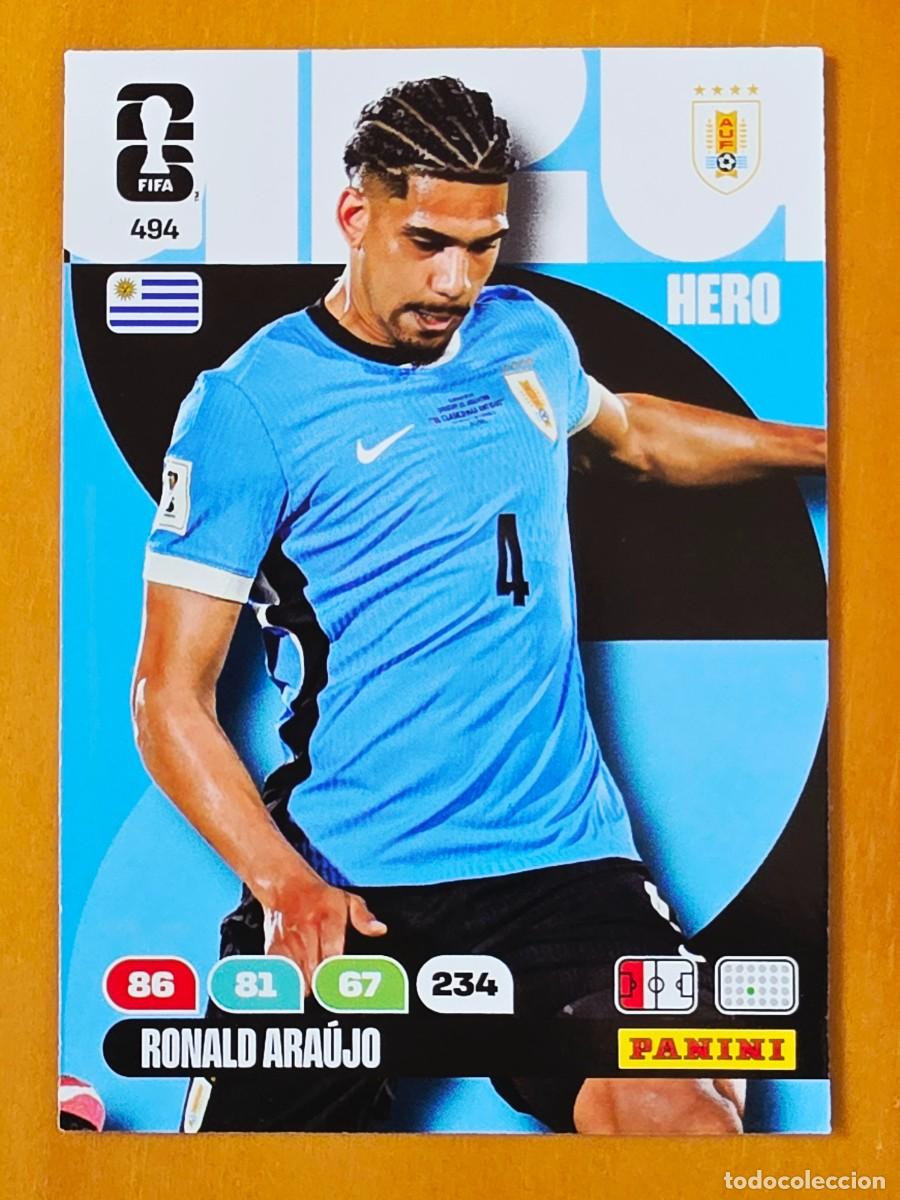 Cromos de F&uacute;tbol: 494 Ronald Ara&uacute;jo, Hero, Uruguay, Panini Adrenalyn XL Fifa World Cup 2026 Mundial 26