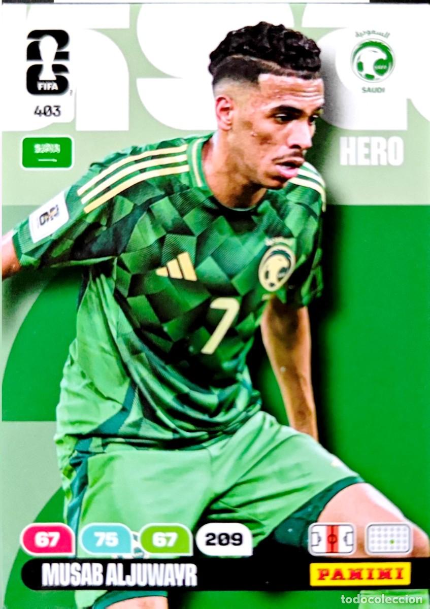 Figurine di Calcio: 403 Musab Aljuwayr - Arabia Saudi - PANINI Adrenalyn FIFA World Cup 2026