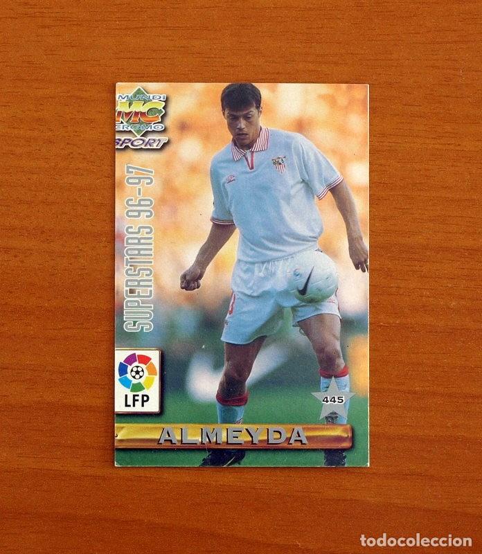 Figurine di Calcio: Sevilla -N&ordm; 445 Almeyda-Ramis Superstars -Mundicromo Las Fichas Liga 1996-1997-96-97