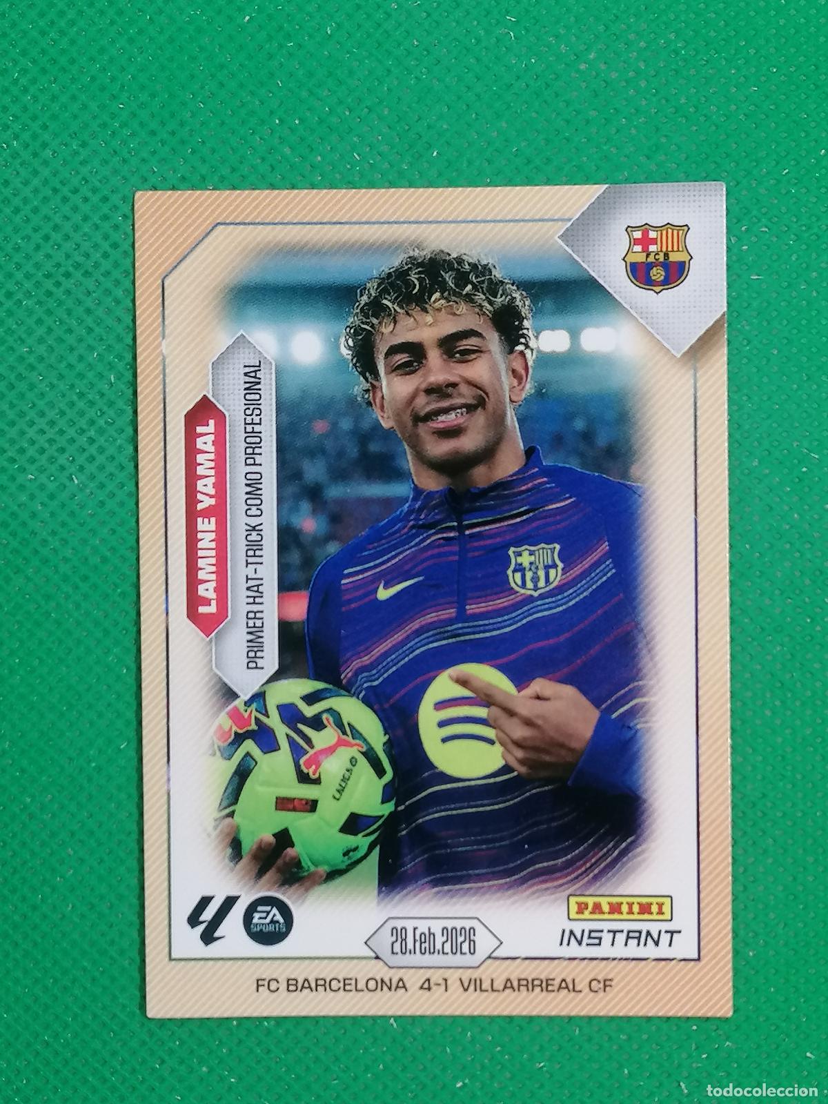 Cartes &agrave; collectionner de Football: LAMINE YAMAL BARCELONA PRIMER HATCH TRICK COMO PROFESIONAL NUMERADA ⚽ PANINI INSTANT 26 2026 ⚽