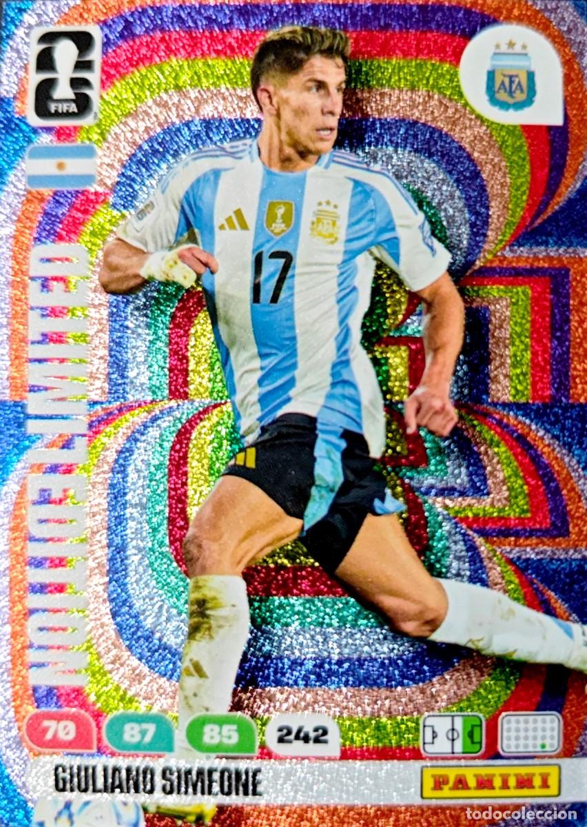 Cromos de F&uacute;tbol: Giuliano Simeone - Argentina - Atletico Madrid LIMITED EDITION PANINI Adrenalyn FIFA World Cup 2026
