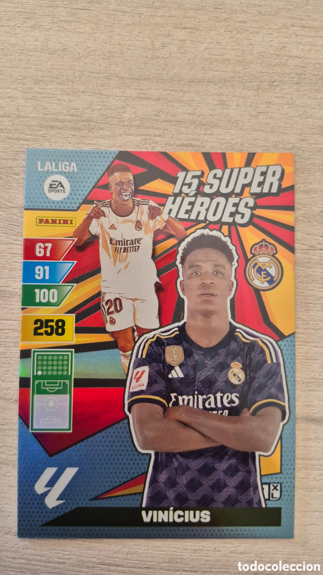Cromos de F&uacute;tbol: 15 SuperHeroes Vinicius Adrenalyn 23/24