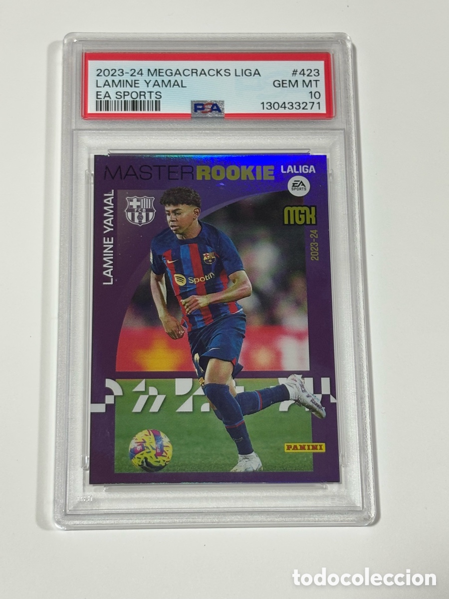 Cromos de F&uacute;tbol: Lamine Yamal 423 PSA 10 Master Rookie Megacracks 23 24 MGK RK Panini MasterRookie