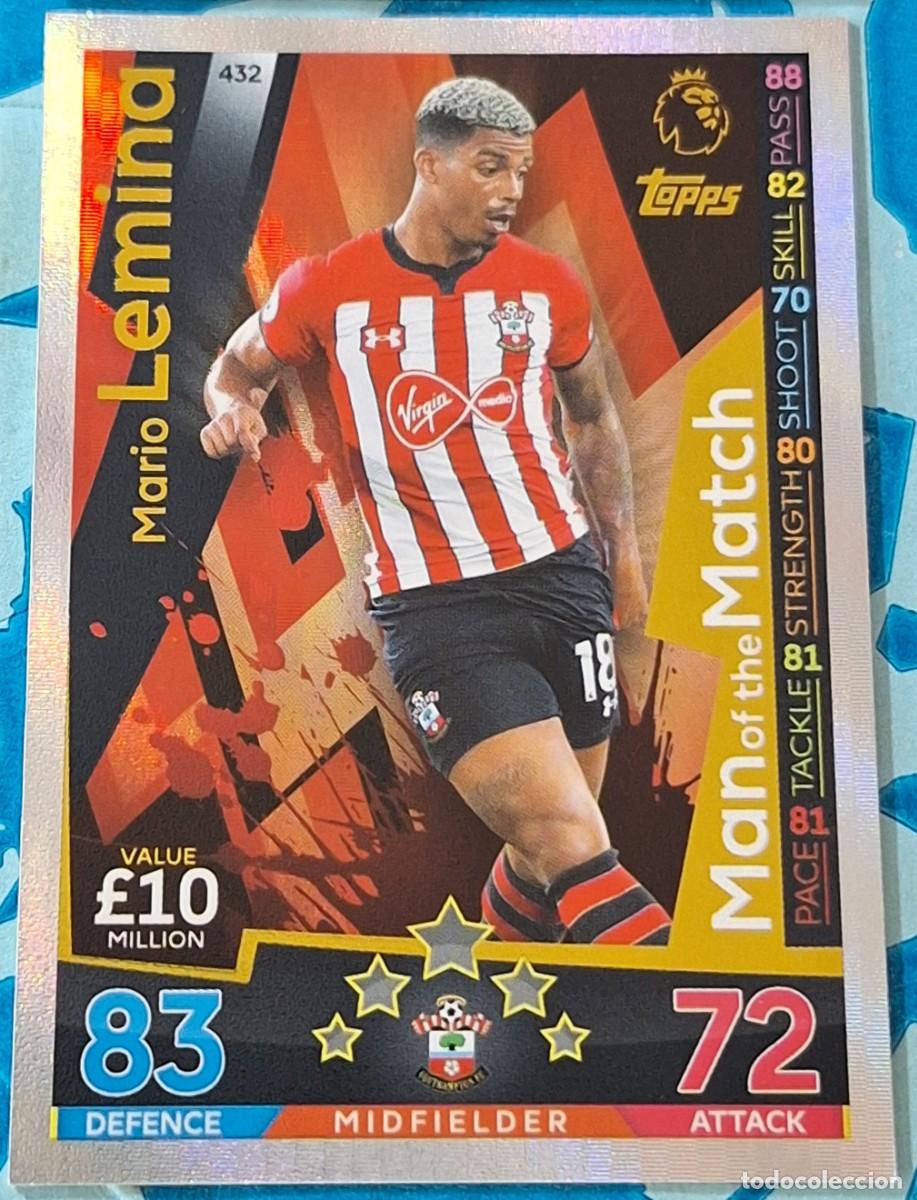 Cromos de F&uacute;tbol: Mario Lemina Southampton Topps Match Attax Soccer Man of the Match