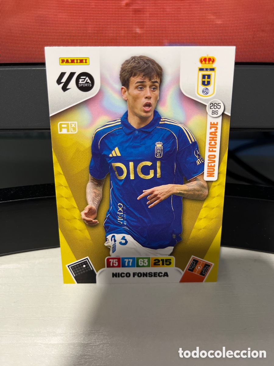Cromos de F&uacute;tbol: Nico Fonseca real Oviedo nuevo fichaje adrenalyn XL 2025/26