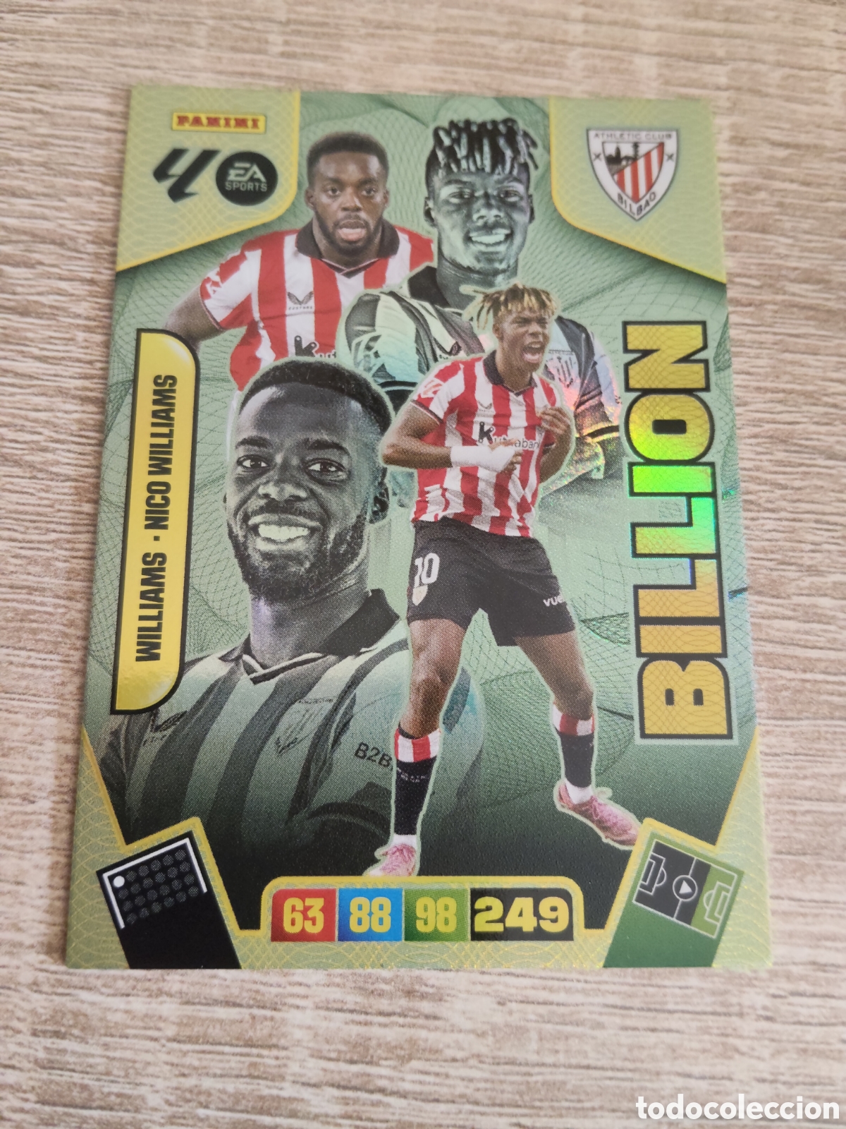 Cromos de F&uacute;tbol: Panini Adrenalyn 2025 2026 25 26 Williams-Nico Williams Athletic de Bilbao billion