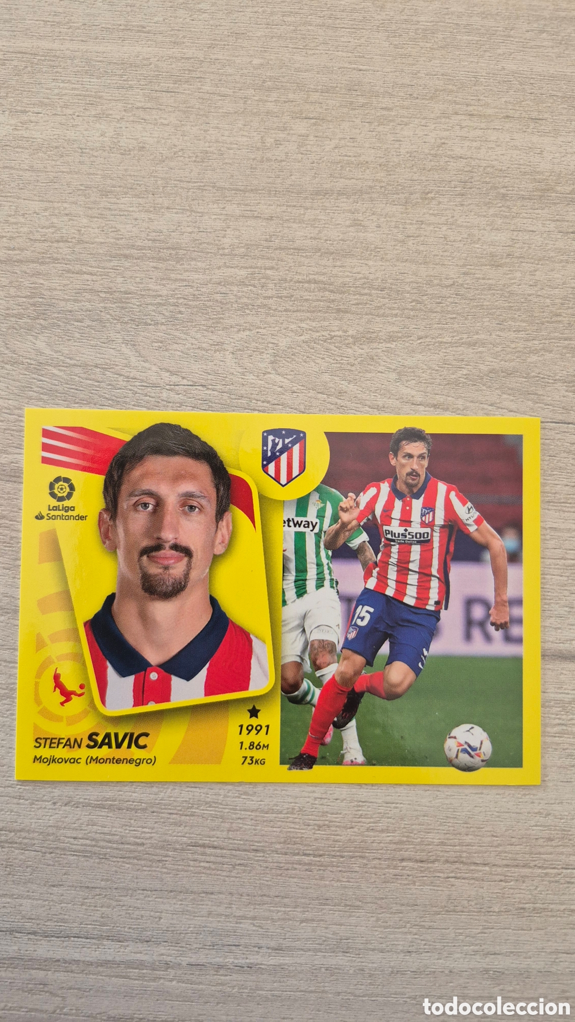 Cromos de F&uacute;tbol: N&deg;16 Atl&eacute;tico de Madrid Savic Liga Este 21/22