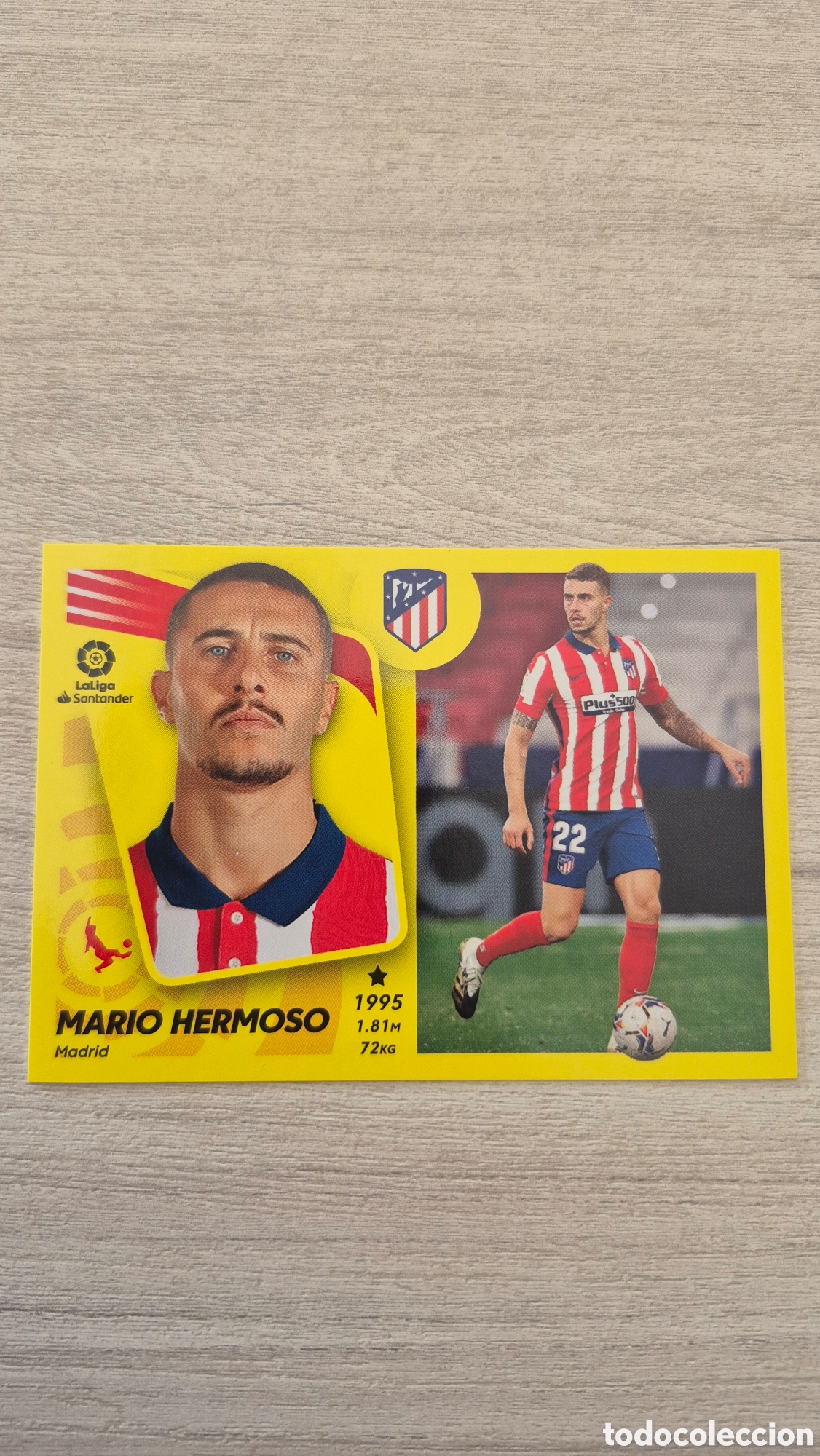 Cromos de F&uacute;tbol: N&deg;11A Atl&eacute;tico de Madrid Mario Hermoso Liga Este 21/22