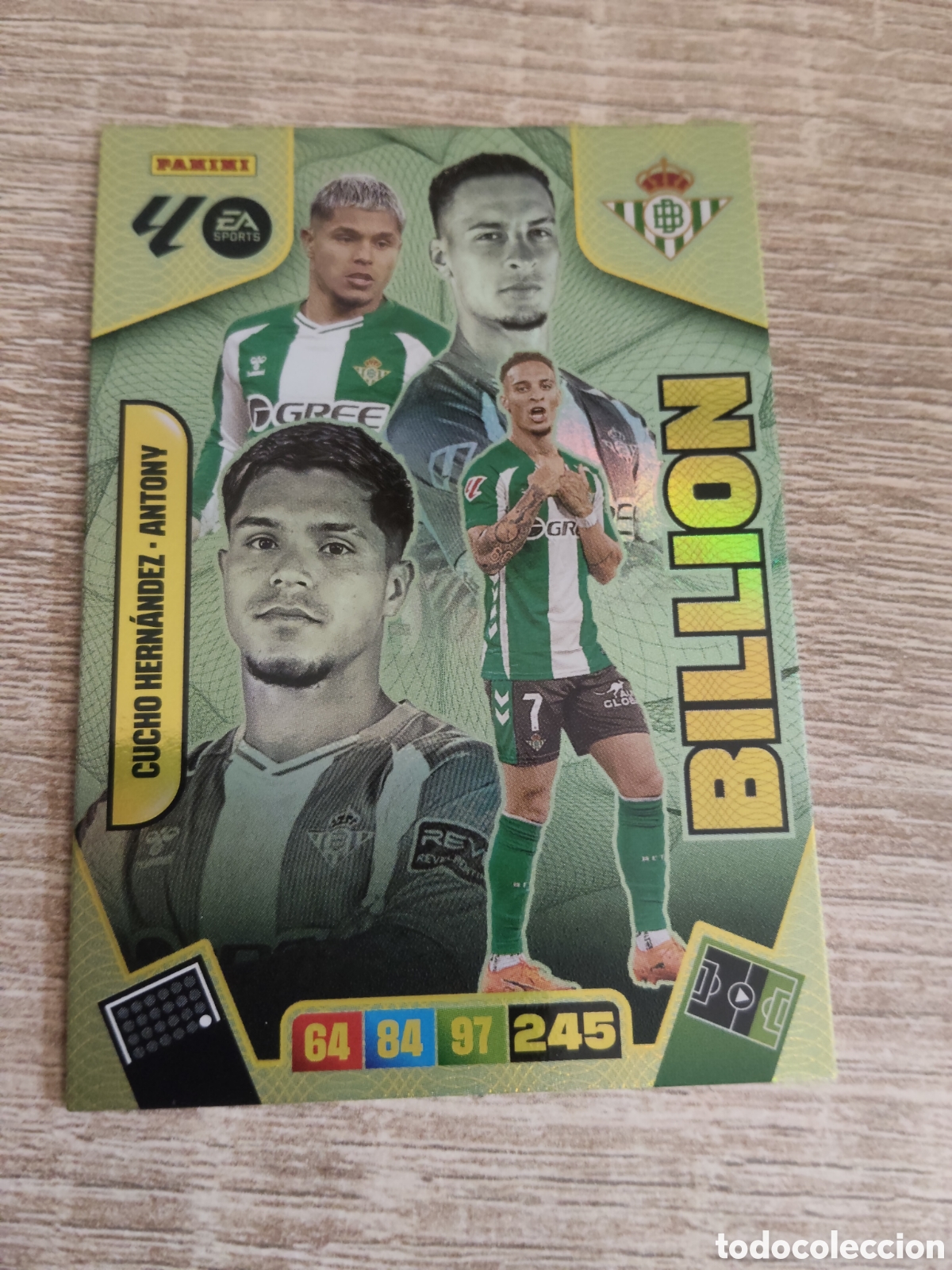Cromos de F&uacute;tbol: Panini Adrenalyn 2025 2026 25 26 Cucho Hern&aacute;ndez-Antony Real Betis billion