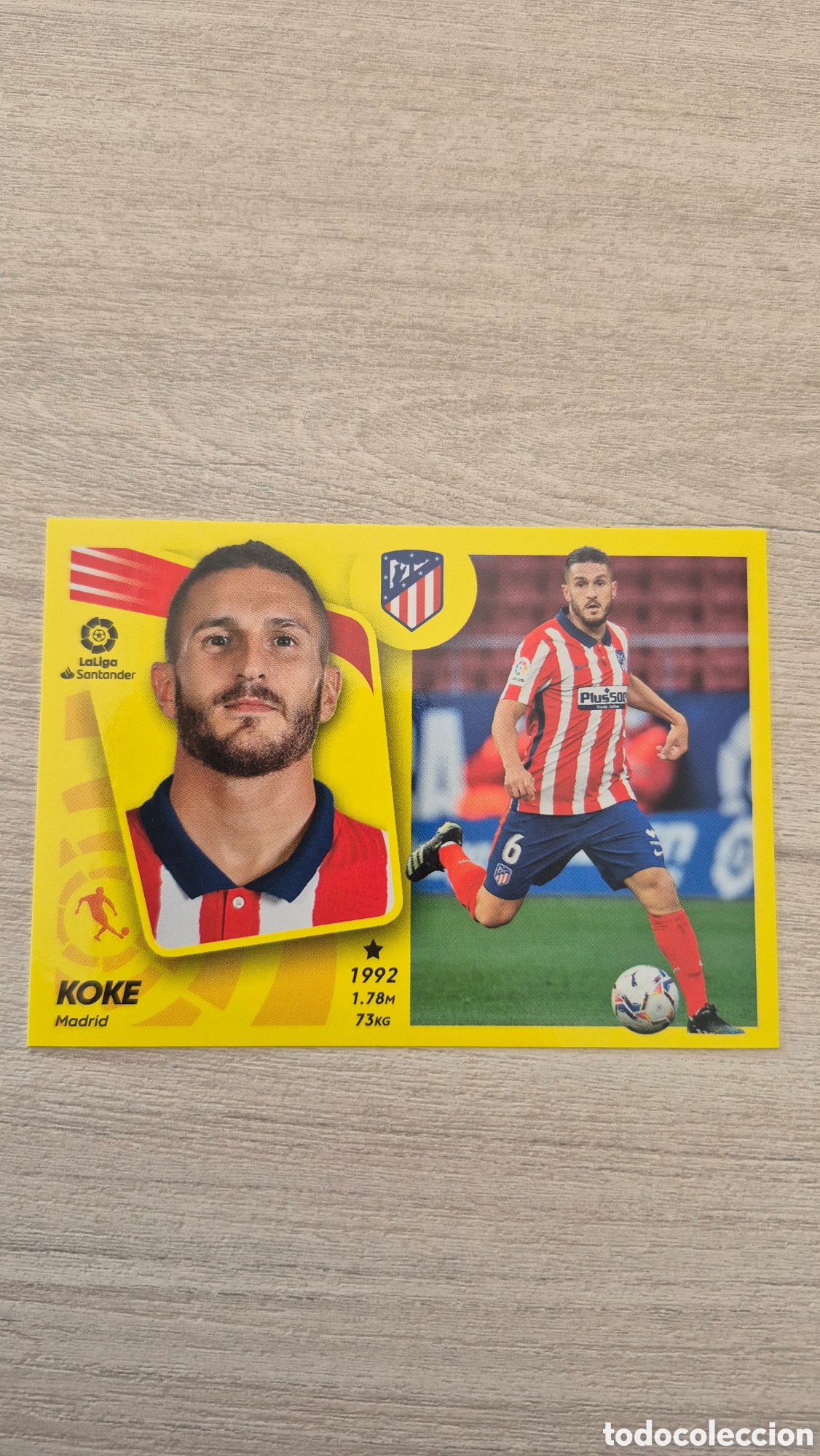 Cromos de F&uacute;tbol: N&deg;12 Atl&eacute;tico de Madrid Koke Liga Este 21/22