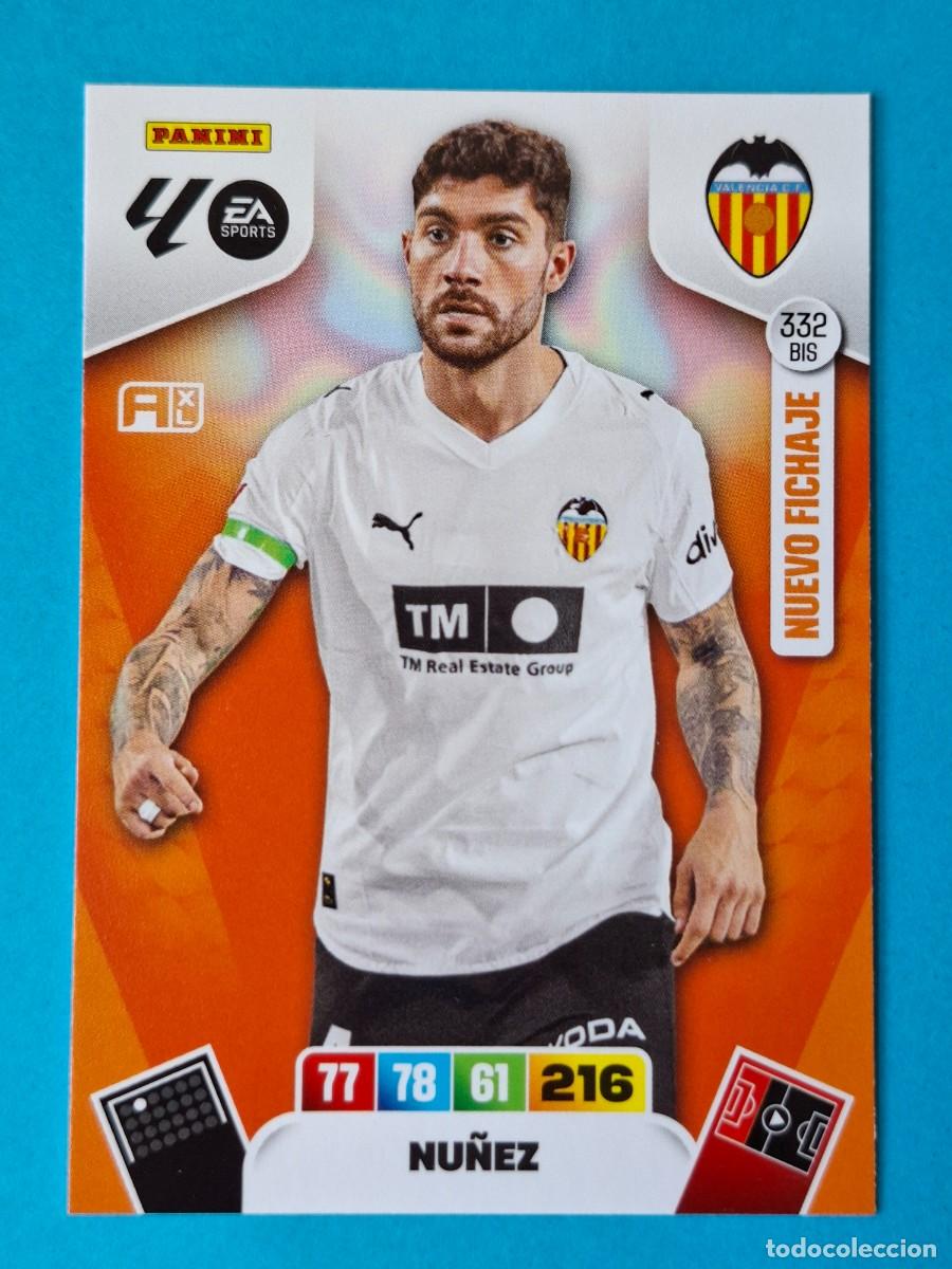 Cromos de F&uacute;tbol: Nuevo Fichaje #332BIS N&Uacute;&Ntilde;EZ (Valencia) - Adrenalyn XL LaLiga 2025-26