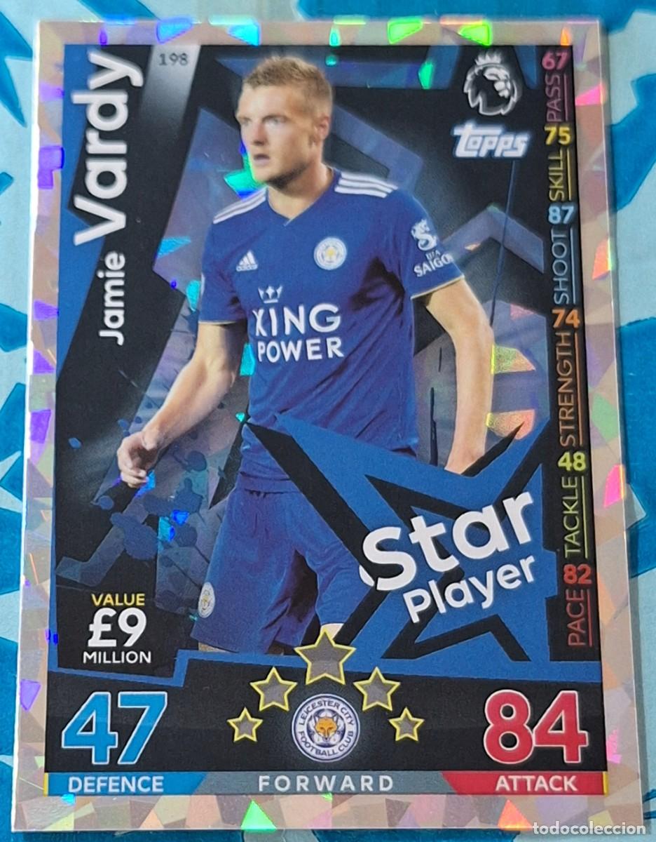 Cromos de F&uacute;tbol: Jamie Vardy Leicester Topps Match Attax Soccer Star Player