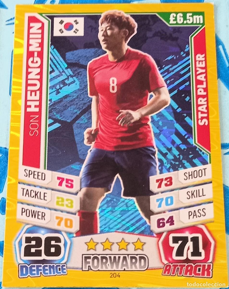 Cromos de F&uacute;tbol: Heung-Min Son Korea Topps Match Attax Soccer Star Player Gold