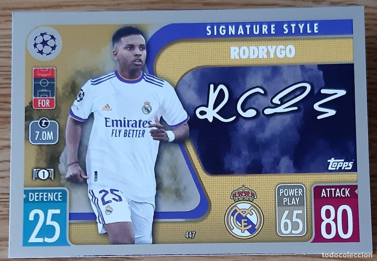 Cromos de F&uacute;tbol: Rodrygo Real Madrid Topps Match Attax Soccer Signature Style