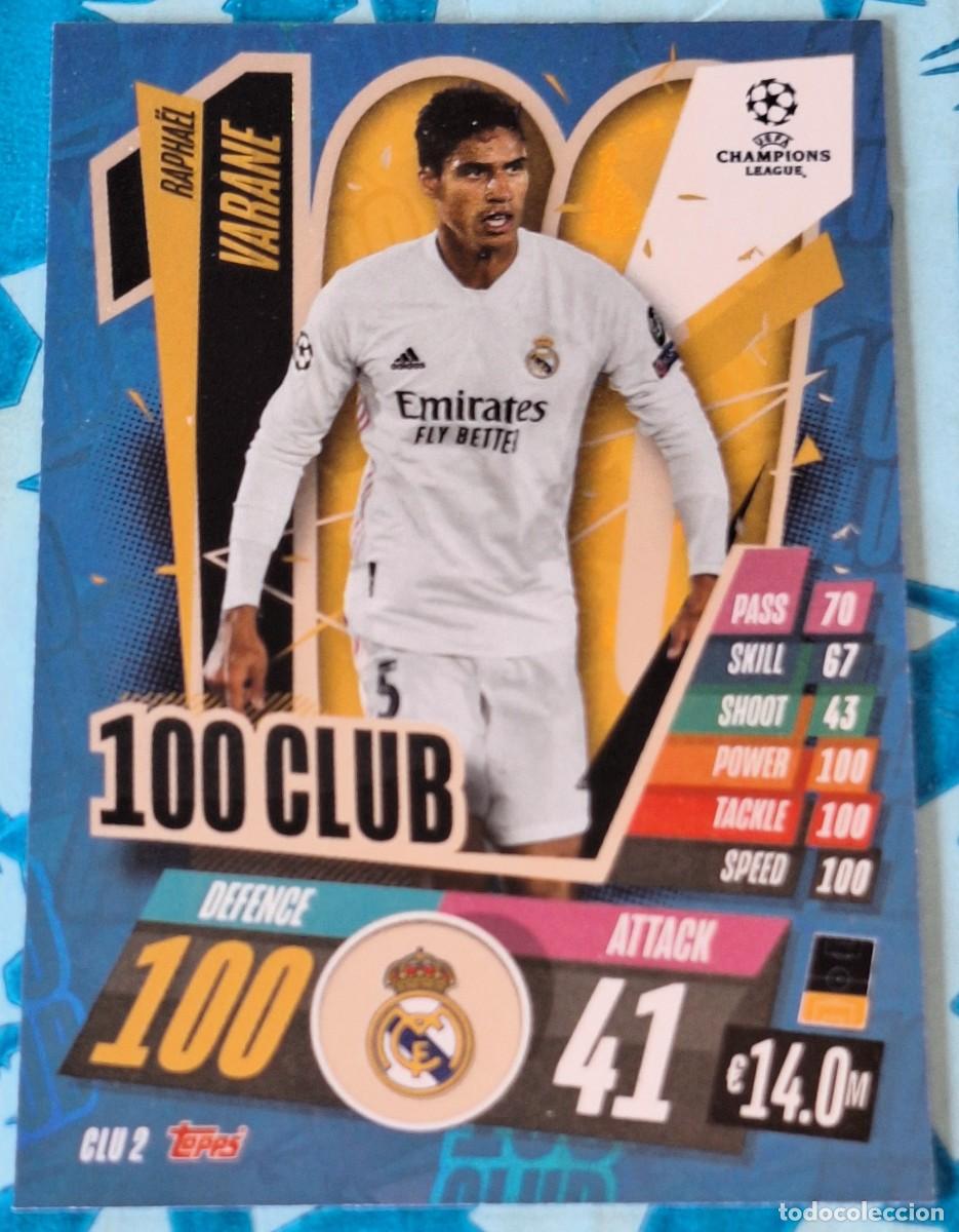 Cromos de F&uacute;tbol: Rafael Varane Real Madrid Topps Match Attax Soccer 100 Club