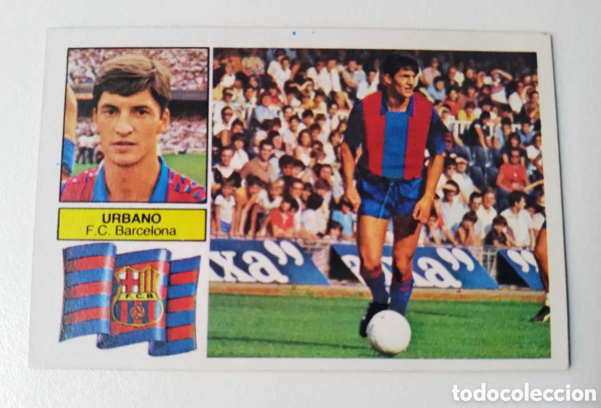 Cromos de F&uacute;tbol: URBANO VERSION PINTADO, BARCELONA, ESTE 82 83