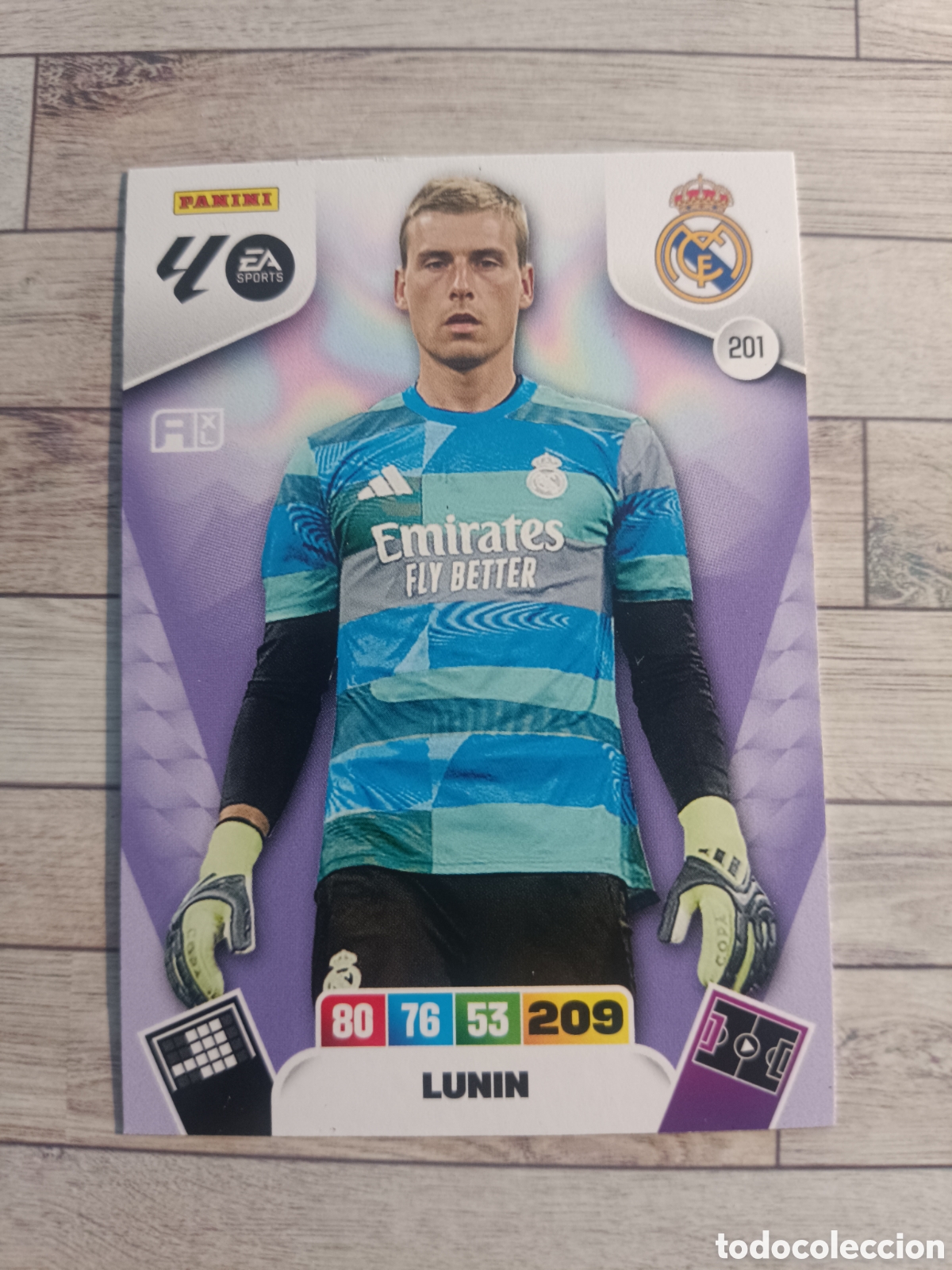 Cromos de F&uacute;tbol: 201 LUNIN REAL MADRID ADRENALYN XL 2025 2026 PANINI 25 26