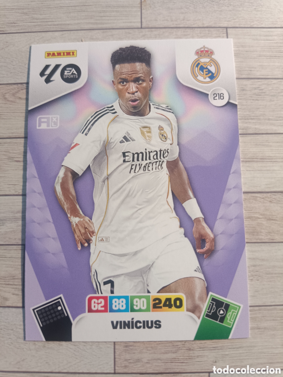 Cromos de F&uacute;tbol: 216 VINICIUS REAL MADRID ADRENALYN XL 2025 2026 PANINI 25 26